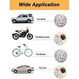 Muxkenper Car Wheel Tire Valve 4 Pack Handmade Crystal Rhinestone Tire Valve Stem Air Caps Cover Bling Car Accessories (White)