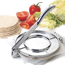Tortilla Press, Tortilla Maker, Aluminum Tortilla Press, Flour Tortilla Press, Rotis Press, Quesadilla Press, Taco Maker (16cm Silver)