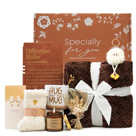 Self Care Gifts for Women Get Well Soon Gifts, Unique Birthday Gifts for Women Spa Gift Baskets Care Package Mothers Day Gifts for Mom Sister Wife Grandma w/ Blanket