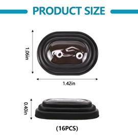 wuyaoyao 16PCS Car Door Shock Absorber, Silicone Car Side Door Shock Absorbing Cushion Gasket, Anti-Collision Door Protection Sticker, Self Adhesive Auto Door Slam Stopper Protector (Car Logo, 16PCS)