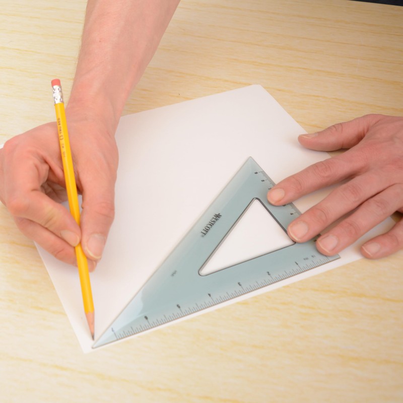 Westcott Triangular Scale Ruler Set, 30/60- and 45/90-Degrees, Back-to-School, School