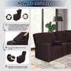 PureFit Recliner Console Cover for Reclining Couch Covers, Super Stretch