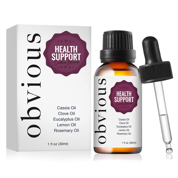 Obvious Health Support Essential Oil Blend - 100% Pure Therapeutic Remedy - 1 oz.