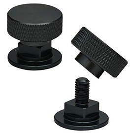 Welding Hood Fasteners Pipeliner Headgear Replacement Parts Helmet Accessories Aluminum Longer Screws(Knurled-Black)