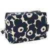 Marimekko 70530-851 Mini Uniko Vilja Pouch, Cotton/Dark Blue