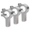 3Pcs Tube Clamp Hub Aluminum Shaft Clamping M4 Thread Mounting