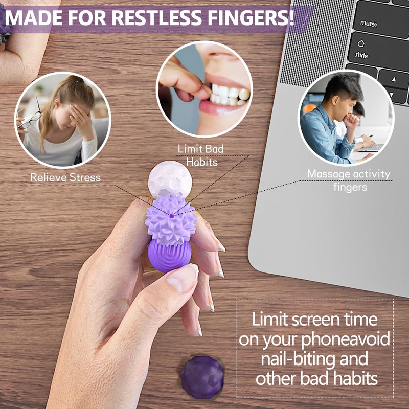 Fidget Toy (Purple/Small - 4 Pieces)