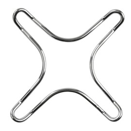 FACKELMANN Gasherd-Aufsatz Gasherdaufsatz/-Kreuz verchromt, Metall, Silber, ca. 12,5 x 15,2cm, 2-Einheiten, 45135