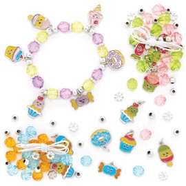 Baker Ross FE456 Candy Charm Bracelet Sets 3 Pieces Perfect for Kids Jewellery Making, Beading Activities or Party Crafts