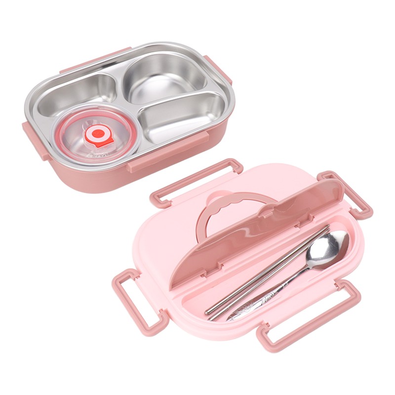 Stainless Steel Insulated Lunch Box 4 Grid Corrosion Prevention Rustproof