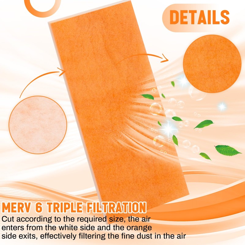 4 Pcs Replacement Filter Pads 10.5 x 21.75 Inches Compatible