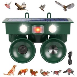 2026 Solar Ultrasonic Bird Repellent Devices Bird Deterrents for Outside Pigeon Repeller Outdoor Animal Repellent to Keep Woodpecker Pigeon Out of Balconies Patio Garden Farm
