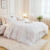 Andency Faux Fur White Comforter King Size, 3 Pieces Fluffy