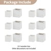 NUPTIO Wooden Box for Centerpiece Wedding: 12 Pcs Rustic Square