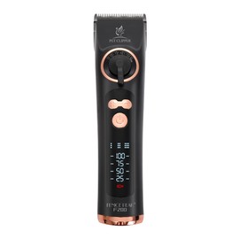 Professional Dog Grooming Clippers with 12H Runtime & Replaceable 440C Blade, 3-Speed Low Noise Electric Dog Shaver for Thick, Matted, Curly Hair, Cordless Clipper for Groomer & Home Use, Black
