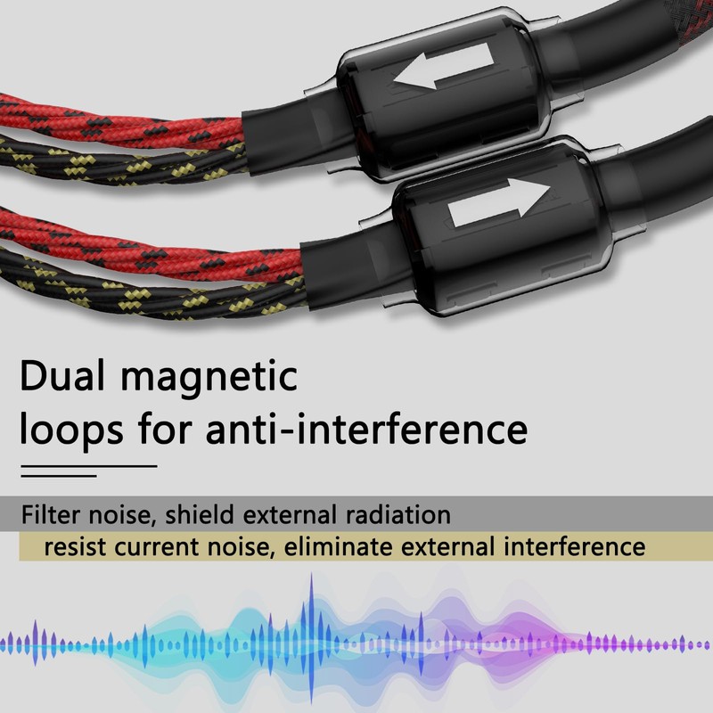 Tertullus 1 Pair HiFi OFC Braid Speaker Cable with Banana