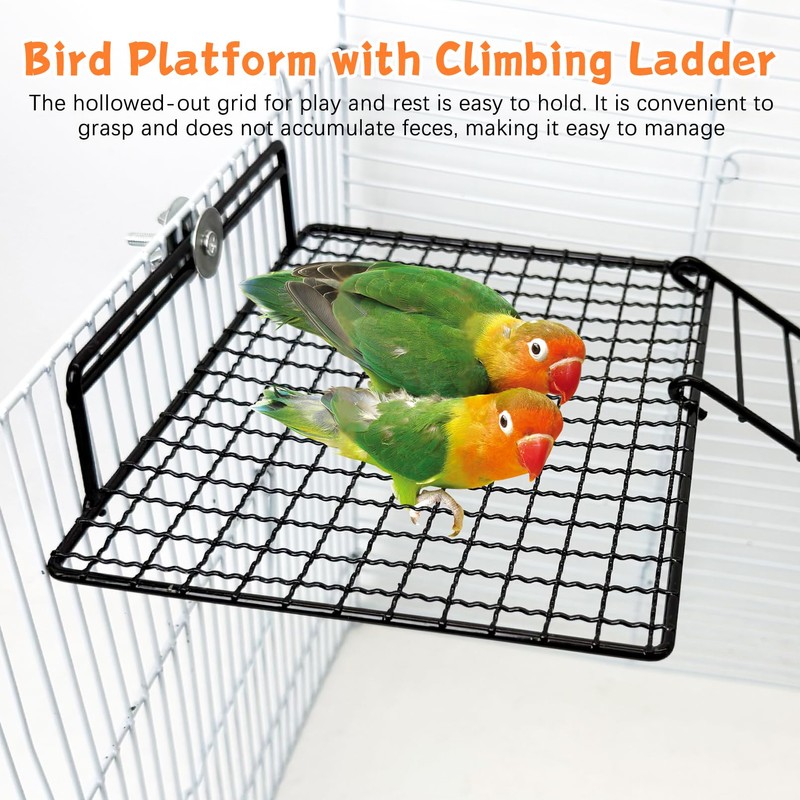 BNOSDM Large Stainless Steel Grid Platform for Parakeet 4 PCS