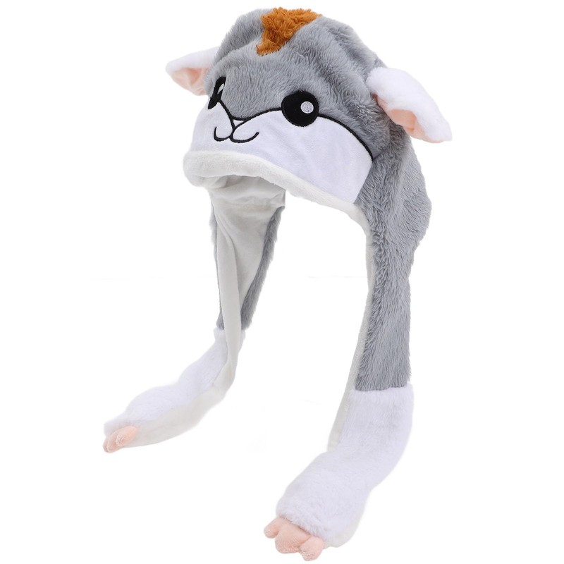 EXCEART Hat, Hamster, Movable Ears, Funny, Cosplay, Halloween, Headwear, Cap,