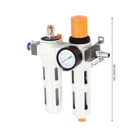 YIYIBYUS Tire Changer Machine Parts Air Pressor Oil Water Separator with Pressure Gauge Regulator Trap Filter Tire Changer Air Pressor Fit for Eagle Ranger Triumph