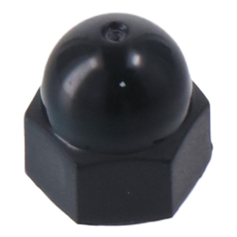 Nylon Acorn Nuts 70Pcs M3/M4/M5/M6/M8/M10 Metric Size Black Dome Head