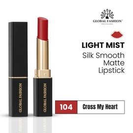 Global Fashion Silk Smooth Matte Lipstick – Long-Lasting, Luxurious Color, Rich Hydration, Lightweight Formula, Lightweight Matte Lip Color for Women, Available in Multiple Shades (104, 0.12 oz)