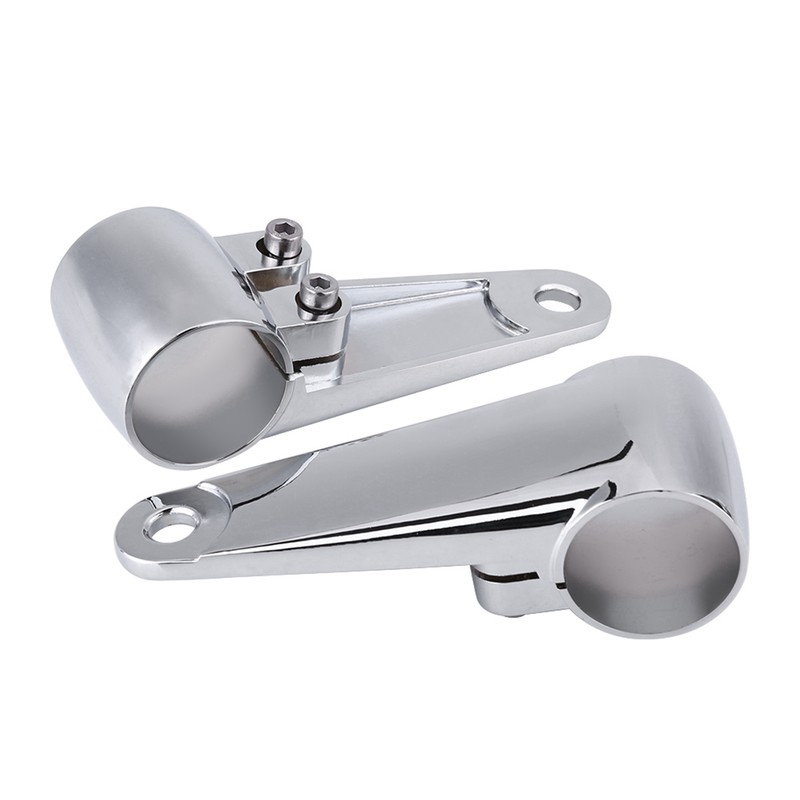 Chrome Motorcycle Headlight Side Mounting Front Fork Bracket for 35mm‑41mm