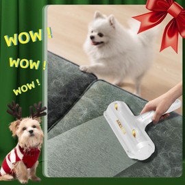ACE2ACE Pet Hair Remover Lint Roller, Lint Roller for Dog Hair and Cat Hair, Reusable, Lint Brush for Pet Hair, for Sofa, Bed, Carpet, Scratching Post, Christmas Edition, White