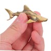 Zerodeko Brass Shark Decor Creative Indoor Tabletop Ornament Unique Shark