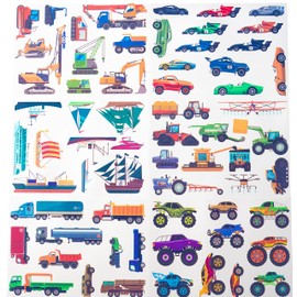 AVA LUX Tattoos, 60 Vegan Stick-On Tattoos for Children, Skin-Friendly, Plastic-Free Packaging, Regionally Made, Temporary Tattoos, Special Machines and Cars Edition