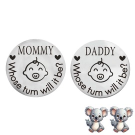 New Parent Decision Turn Coin First Time Pregnant Mom To Be And Dad Couple Funny Baby Shower Daddy Christmas Expecting Pregnancy Newborn After Birth Gift Idea Cool Boy Mommy Women Mama Present Flip 13