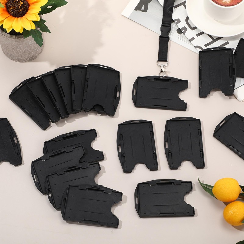 Honoson 2 Sided Badge Holder Hard Plastic Badge Holder ID