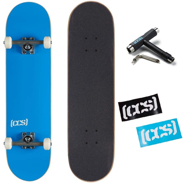 [CCS] Skateboard Complete - Maple Wood - Professional Grade - Fully Assembled with Skate Tool and Stickers