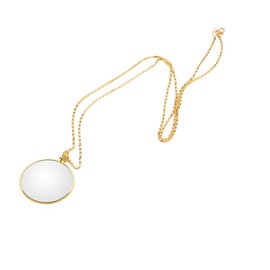 Portable Magnifying Glass with Monocular Lens and 5X Magnifying Glass for Diamond Inspection and Coin Collectors, Zinc Alloy (Gold)