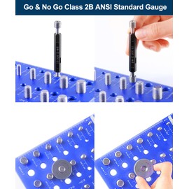 Thread Checker, 28 Nut and Bolt Thread Checker, Bolt Size and Thread Gauge, Nut Bolt Sizes Identifier Gauge Tool, 14 Metric & 14 Standard Sizes Bolt and Nut Gauge