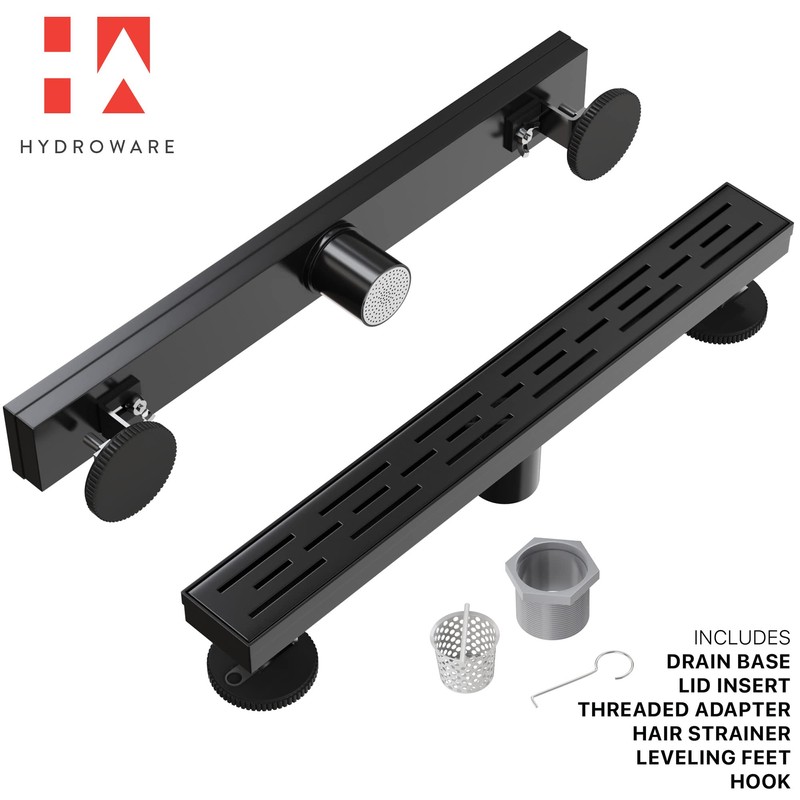 Hydroware Linear Shower Drain - Stainless Steel Rectangular Shower Floor