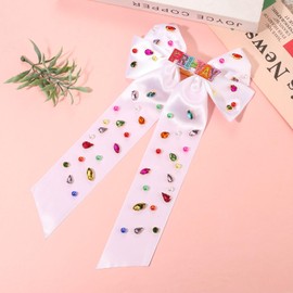 Teacher Hair Bows for Women Teacher Accessories Back To School Pencil FRI-YAY Hair Bow Clips Rhinestone Jeweled Teacher Hair Ribbons Barrettes Back To School Outfits Teacher Appreciation Gifts