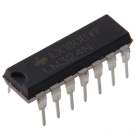 Bridgold 10pcs LM324N LM324 324 Precision General Purpose Quadruple Operational Amplifier，1MHz, 14-Pin