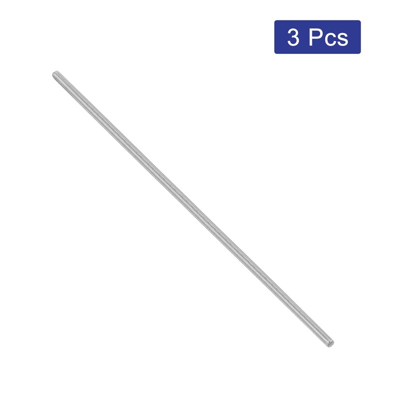 QUARKZMAN 3 Pieces Threaded Rods, M5 x 250 mm, 304