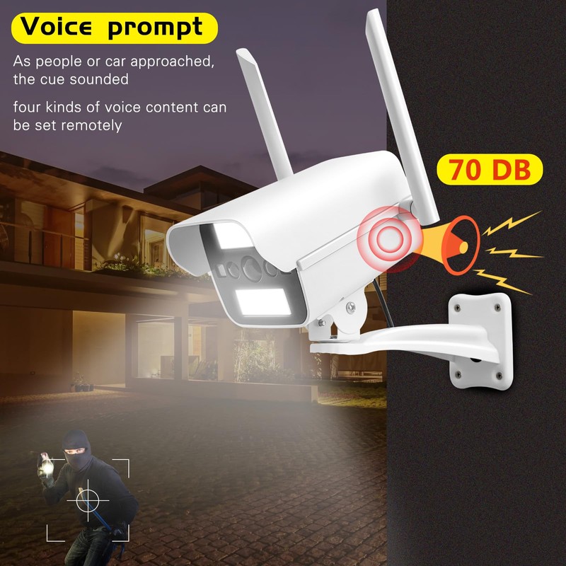 onovatpol Solar Fake Security Camera with Motion Sensor Light&Audio& Sound&Doorbell