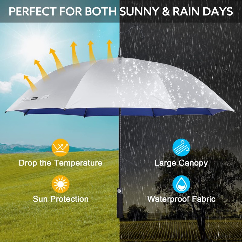 G4Free 54 Inch UV Protection Golf Umbrella UPF 50+ Large