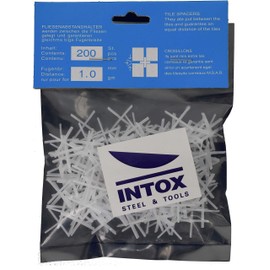 INTOX Tile Spacers 1.0 mm Pack of 200 White 1 mm Wide for Laying Tiles