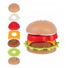 KFMX Juego Comida Didáctico Hamburguesas Dobles Comida Juguete