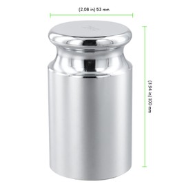 TAICHEUT 2PCS M1 2Kg Calibration Weights, High Precision Steel Gram Weights, Chrome Finish Scale Weights for Digital Scale