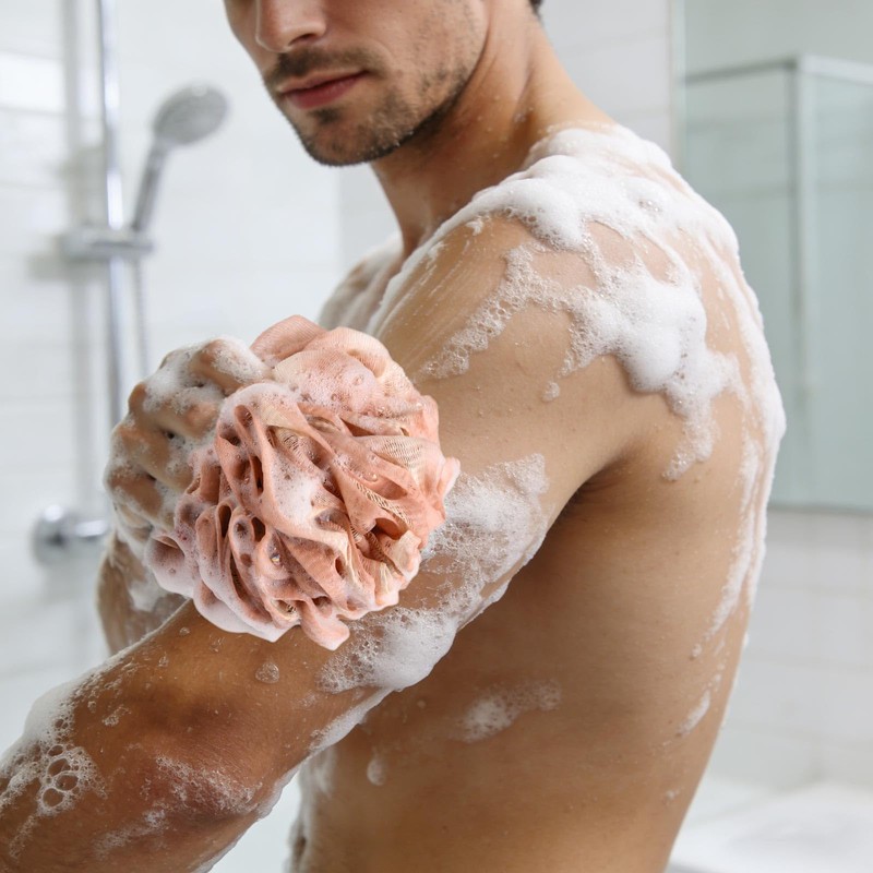 Bath Sponges Loofahs 75g/Piece, Large Size Shower Sponge Exfoliating Cleaning