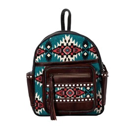 Myra Bag Western Leather Backpack Bag for Women, Upcycled Canvas Bag - Tribe of the Sun