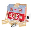 Melissa & Doug Fold and Go Wooden Barn With 7