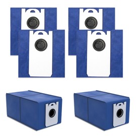 6 Pack 4.6L High-Capacity Reusable Dust Bags Compatible with Bobsweep RC400 Dustin and Orb-i Robot Vacuums, Replacement Dust Collector Bags