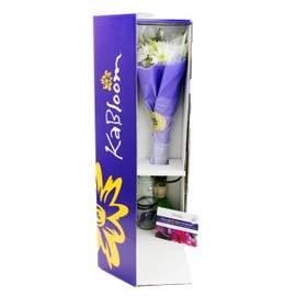 DELIVERY by Fri, 02/09 Guaranteed IF Order Placed by 02/08 Before 2PM EST.KaBloom Valentine's Bountiful Beauty Bouquet of Fresh White Daisies with Vase