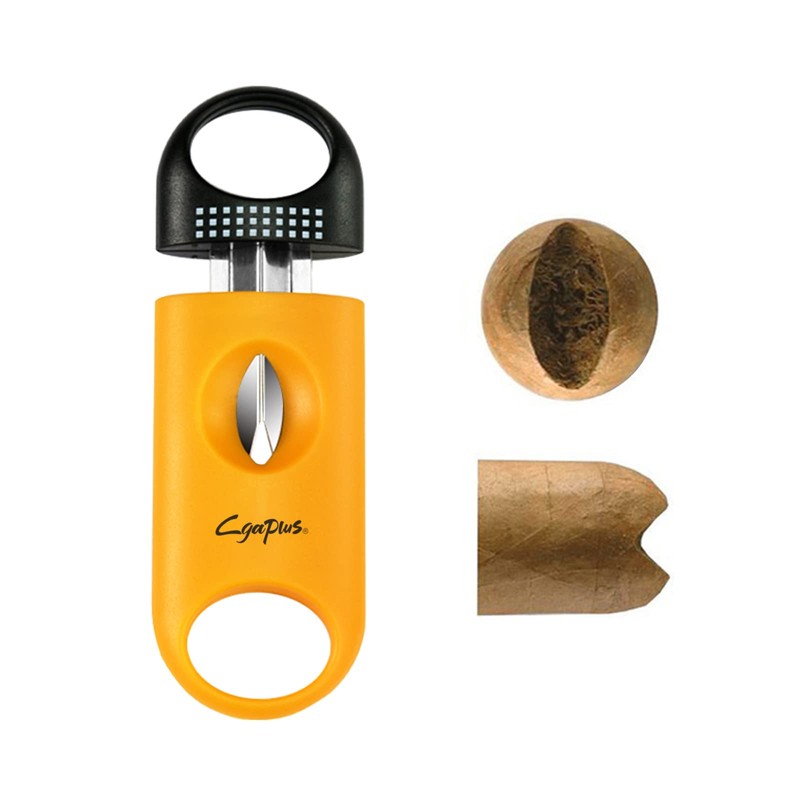 Cgaplus V-Cut Cigar Cutter Double Blade Cigar Guillotine Pack of