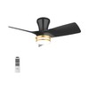 OPONL 30" Black low profile Ceiling Fan with Light, with